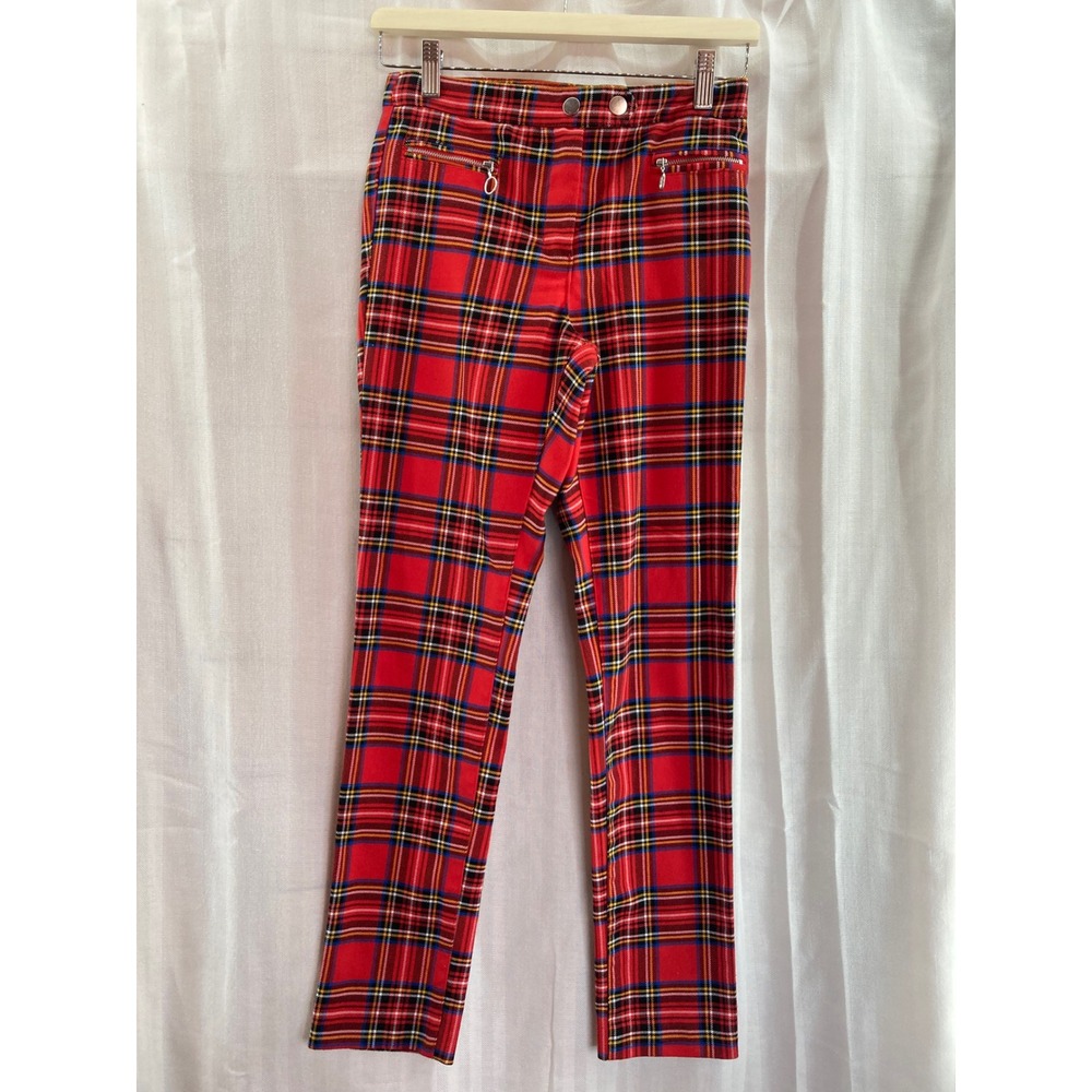H&M Red Plaid Trousers
